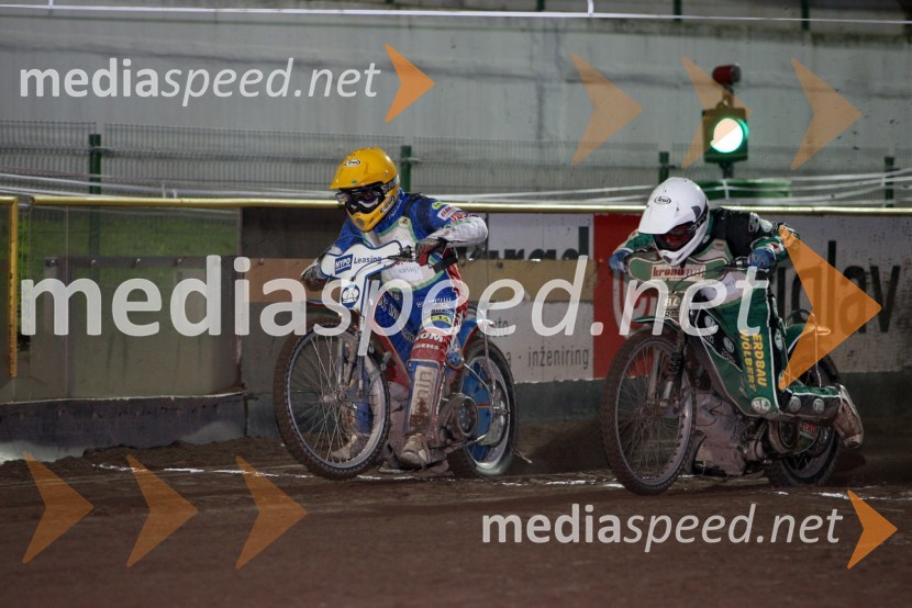 Izak Šantej (AMD Krško) in Kevin Wolbert (Nemčija)SPEEDWAY, 23. zlati znak občine Krško in pokal Franca Babiča