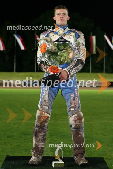 Matej Žagar (Slovenija) prejemnik 23.zlatega znaka in pokala Franca BabičaSPEEDWAY, 23. zlati znak občine Krško in pokal Franca Babiča