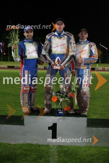 Izak Šantej (Slovenija)2.mesto, Matej Žagar (Slovenija) prejemnik 23.zlatega znaka in pokala Franca Babiča  in 3.mesto Tomasz Rempala (Poljska)SPEEDWAY, 23. zlati znak občine Krško in pokal Franca Babiča