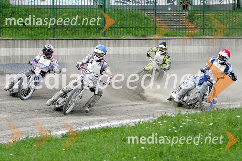 Mariusz Puszakowski (Poljska), Jernej Kolenko (Slovenija),Josef Franc (Češka) in Matej Žagar (Slovenija)SPEEDWAY,EP Polfinale 1