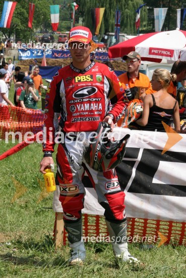 Sašo Kragelj (Slovenija) pred štartomMOTOKROS, svetovno prvenstvo MX3 in evropsko prvenstvo do 125 ccm