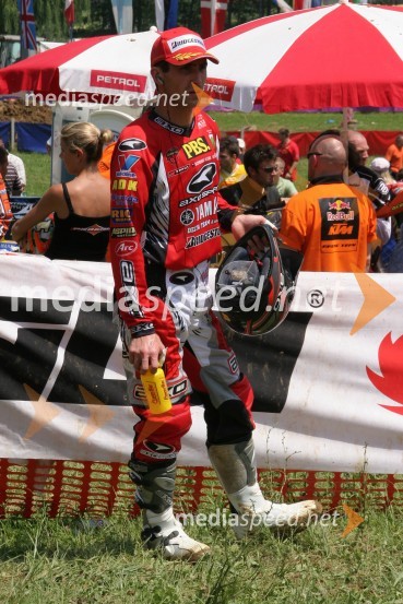 Sašo Kragelj (Slovenija) pred štartomMOTOKROS, svetovno prvenstvo MX3 in evropsko prvenstvo do 125 ccm