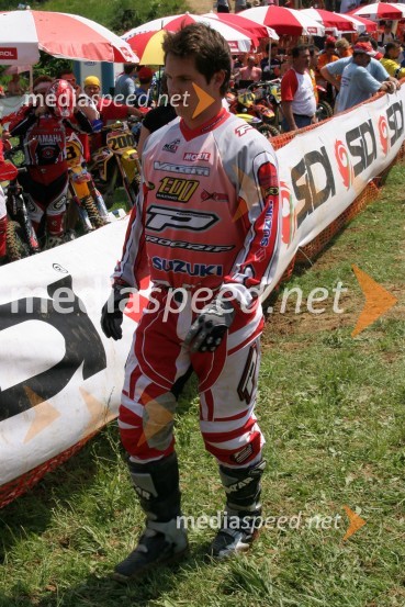 Roman Jelen (Slovenija) pred štartomMOTOKROS, svetovno prvenstvo MX3 in evropsko prvenstvo do 125 ccm