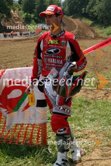 Sašo Kragelj (Slovenija) pred štartomMOTOKROS, svetovno prvenstvo MX3 in evropsko prvenstvo do 125 ccm