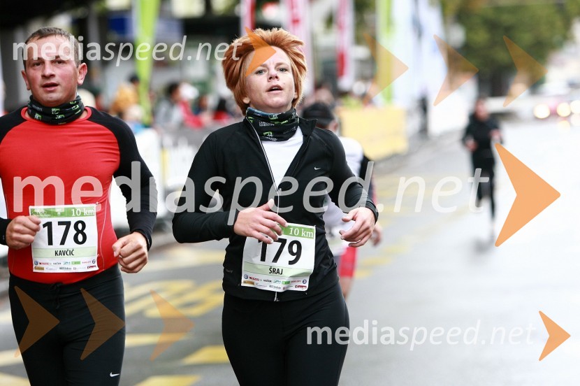 Gašper Kavčič, maratonec (178) in  Barbara Šraj, maratonka (179)

1. Eko maraton Maribor, tekaški maraton, tekači