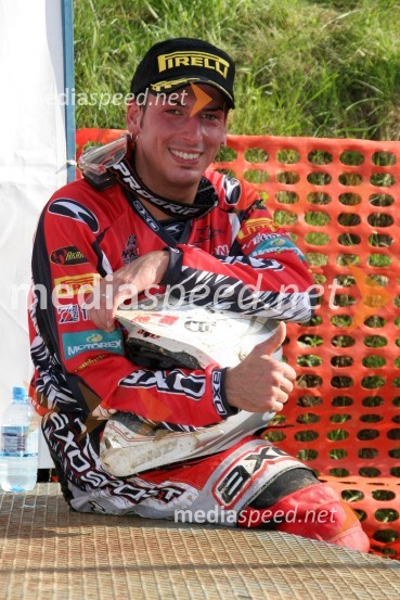 Cristian Beggi (Italija), tretjeuvrščeni v razredu MX3MOTOKROS, svetovno prvenstvo MX3 in evropsko prvenstvo do 125 ccm