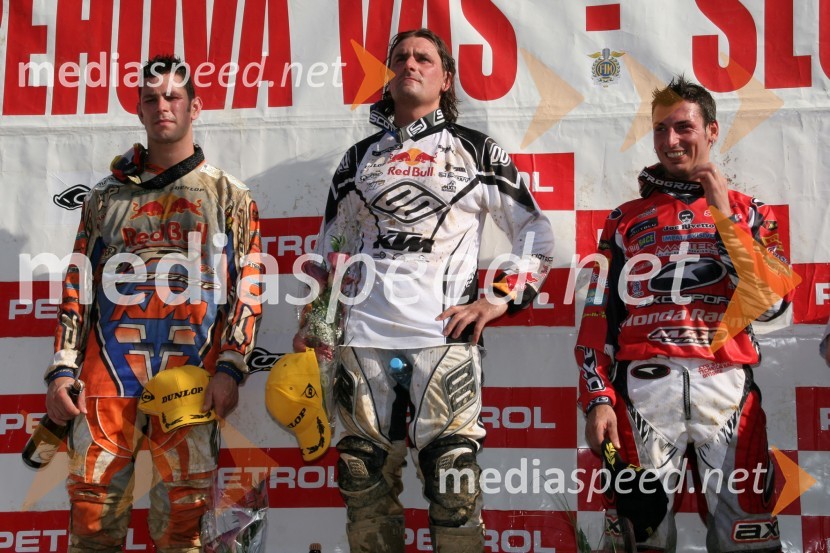 Razred MX3: Sven Breuglemans (Belgija), Yves Demaria (Francija) in Cristian Beggi (Italija)MOTOKROS, svetovno prvenstvo MX3 in evropsko prvenstvo do 125 ccm