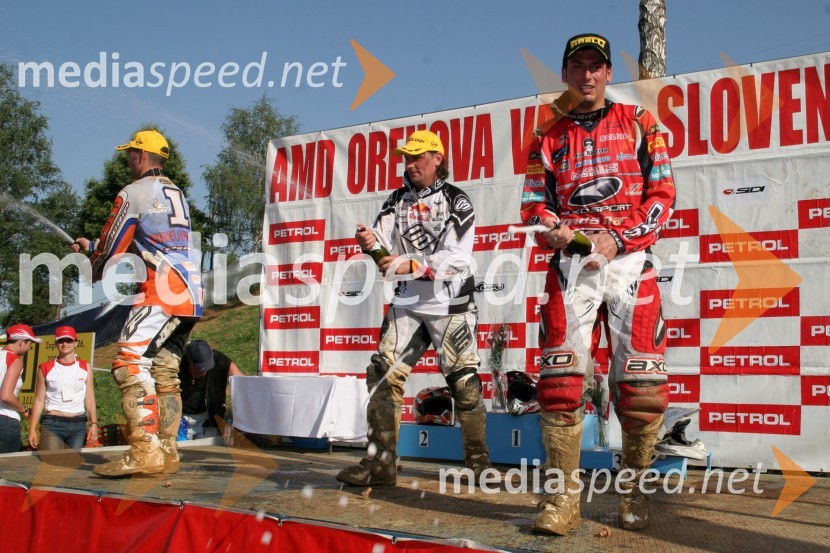 Razred MX3: Sven Breuglemans (Belgija), Yves Demaria (Francija) in Cristian Beggi (Italija)MOTOKROS, svetovno prvenstvo MX3 in evropsko prvenstvo do 125 ccm