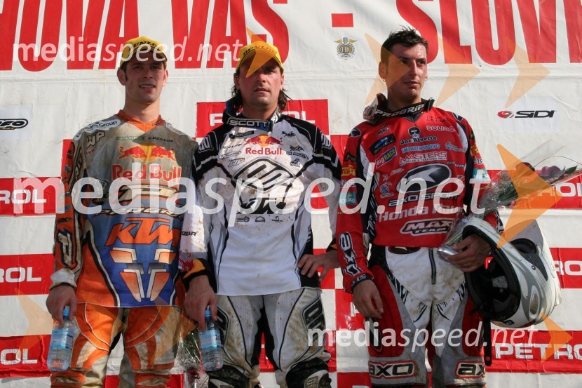 Razred MX3: Sven Breuglemans (Belgija), Yves Demaria (Francija) in Cristian Beggi (Italija)MOTOKROS, svetovno prvenstvo MX3 in evropsko prvenstvo do 125 ccm