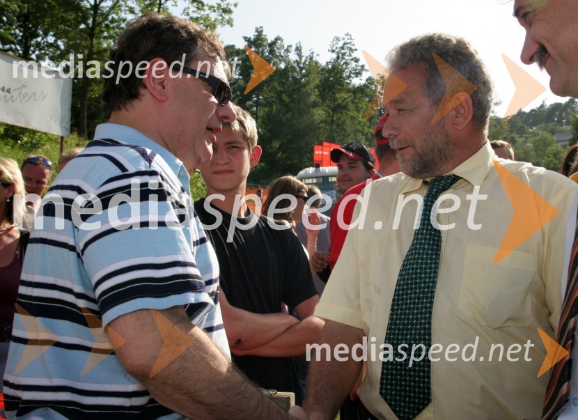 Janez Božič, minister za promet in Anton Obreht, župan očine Hoče - SlivnicaMOTOKROS, svetovno prvenstvo MX3 in evropsko prvenstvo do 125 ccm