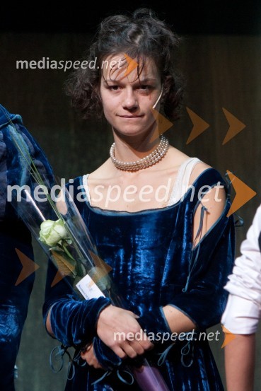 Nika Rozman, igralkaRomeo in Julija, premiera v MGL in podelitev 23. Dnevnikove nagrade