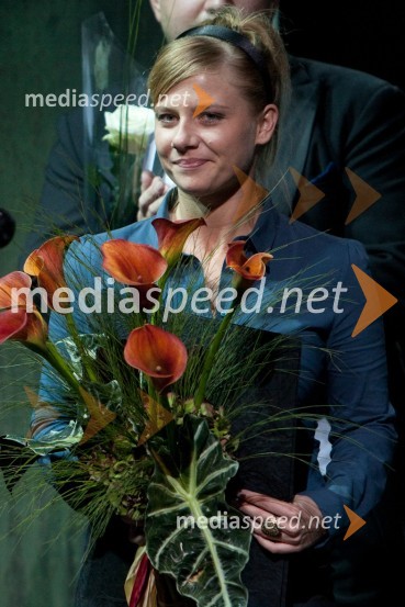 Jana Zupančič, igralkaRomeo in Julija, premiera v MGL in podelitev 23. Dnevnikove nagrade