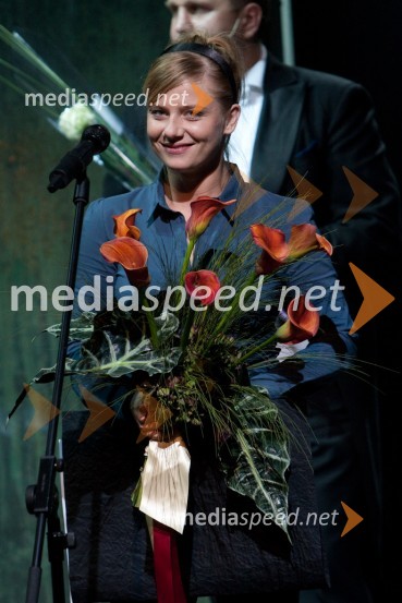 Jana Zupančič, igralkaRomeo in Julija, premiera v MGL in podelitev 23. Dnevnikove nagrade