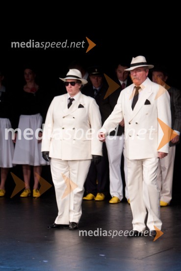 Ana Facchini, igralka in Branko Ličen, igralecObisk stare gospe, premiera SNG Nova Gorica