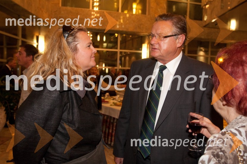 Katja Pegan, direktorica Gledališča Koper in Dušan Mlakar, režiserObisk stare gospe, premiera SNG Nova Gorica