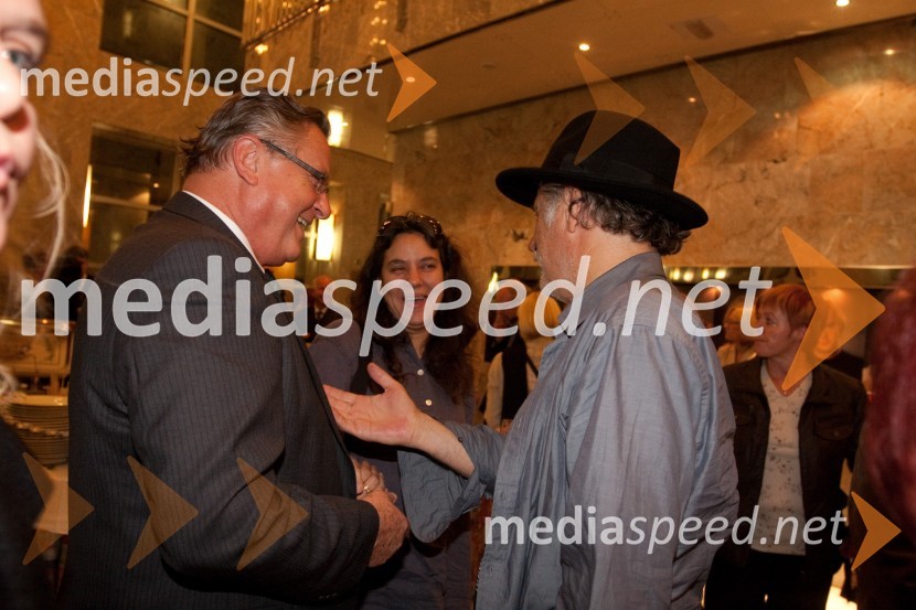 Dušan Mlakar, režiser in Rade Šerbedžija, igralecObisk stare gospe, premiera SNG Nova Gorica