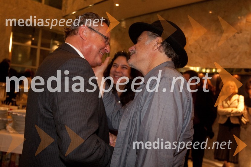 Dušan Mlakar, režiser in Rade Šerbedžija, igralecObisk stare gospe, premiera SNG Nova Gorica