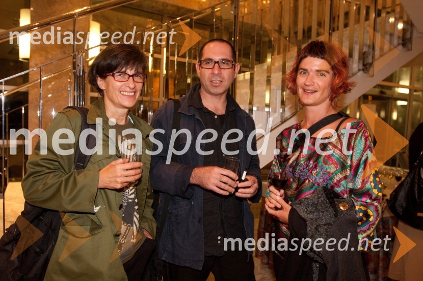 Mateja Bučar, Vadim Fiškin in Uršula TeržanObisk stare gospe, premiera SNG Nova Gorica