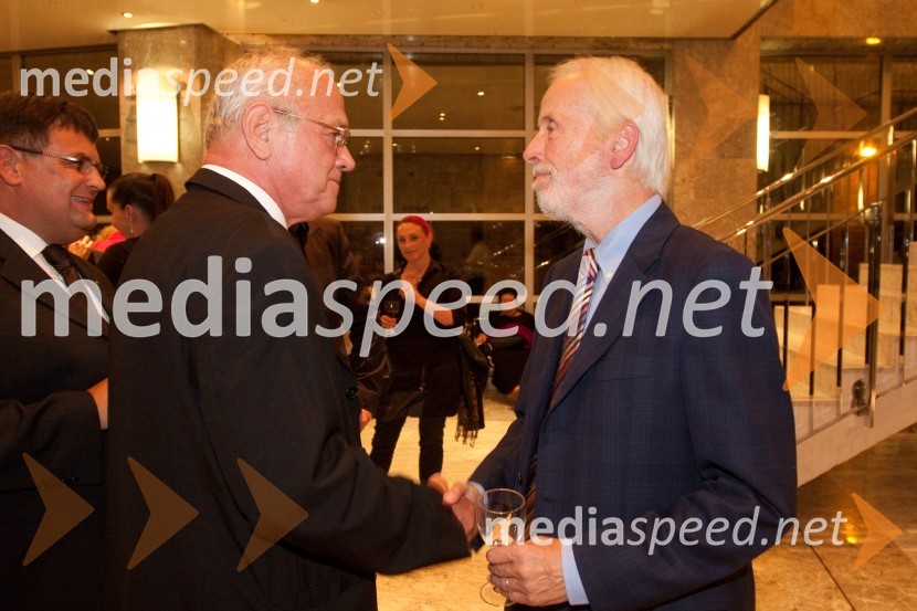 Bine Matoh, igralec in Janez Povše, režiserObisk stare gospe, premiera SNG Nova Gorica