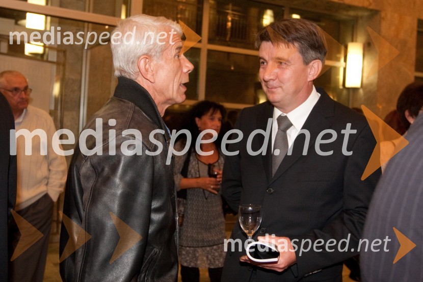 Ivo Barišič, igralec in Jožef Školč, politikObisk stare gospe, premiera SNG Nova Gorica