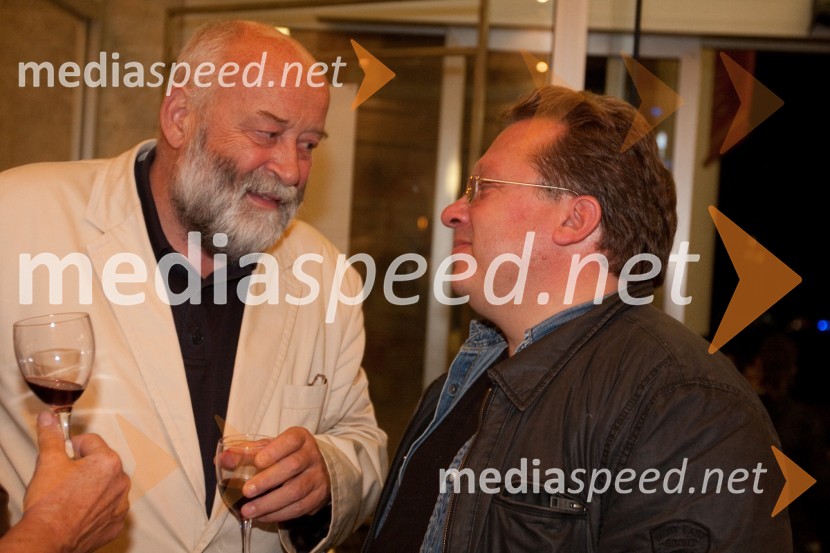 Zvone Šedlbauer, režiser in Jaša Jamnik, igralec, režiserObisk stare gospe, premiera SNG Nova Gorica