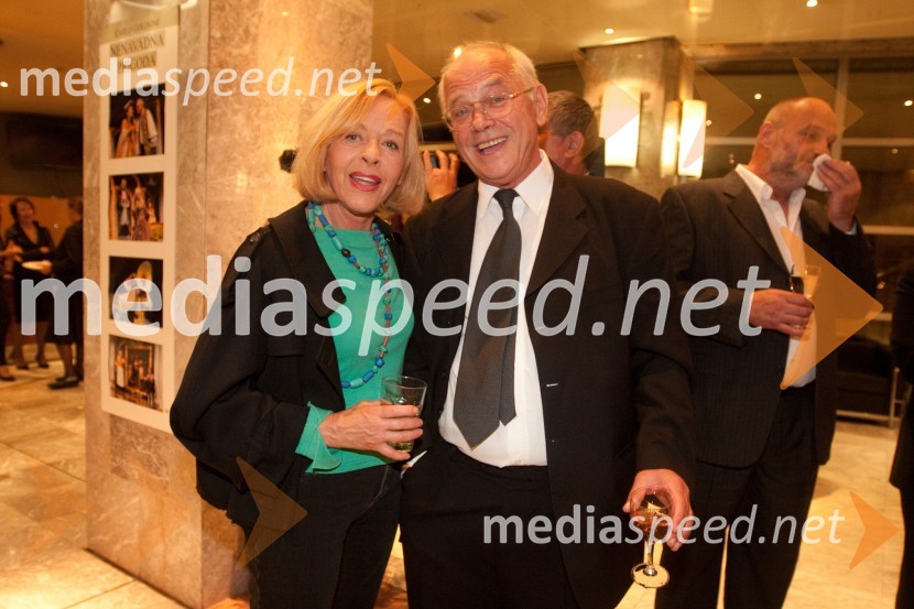 Milena Zupančič, igralka in Bine Matoh, igralecObisk stare gospe, premiera SNG Nova Gorica