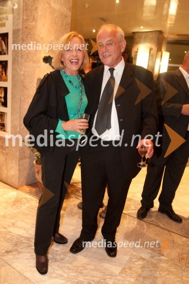 Milena Zupančič, igralka in Bine Matoh, igralecObisk stare gospe, premiera SNG Nova Gorica