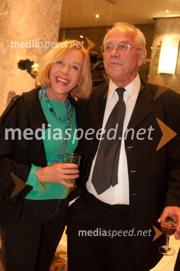 Milena Zupančič, igralka in Bine Matoh, igralecObisk stare gospe, premiera SNG Nova Gorica