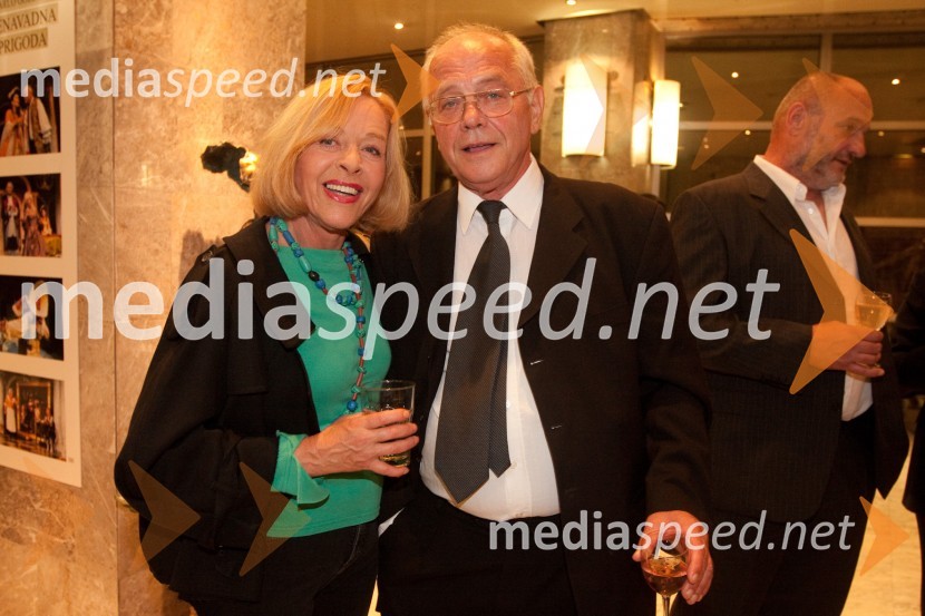 Milena Zupančič, igralka in Bine Matoh, igralecObisk stare gospe, premiera SNG Nova Gorica