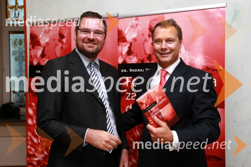 Dimitrije Trbović, direktor AvtoZubak in dr. Andrej Vizjak, PwC, predsednik za svetovanjeDr. Andrej Vizjak predstavil novo knjigo z naslovom Formule uspeha za novo desetletje