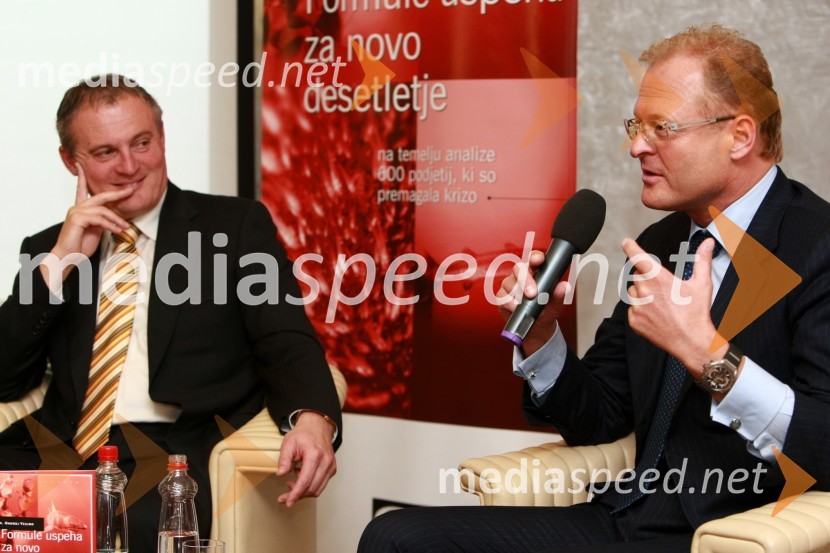 Aleksander Svetelšek, predsednik uprave družbe Petrol d.d. in Janez Škrabec, direktor podjetja Riko d.o.o.Dr. Andrej Vizjak predstavil novo knjigo z naslovom Formule uspeha za novo desetletje