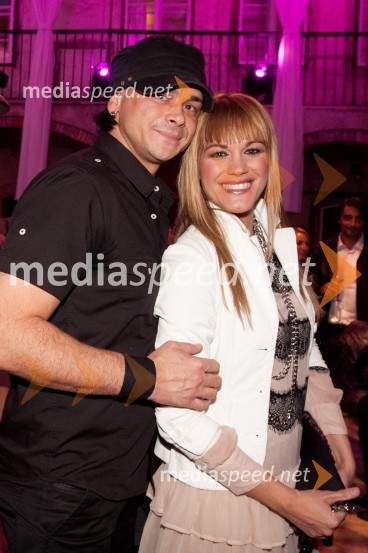 Samuel Lucas in Rebeka Dremelj, pevkaPink Si Sloveniji, koncert ob začetku delovanja v Sloveniji