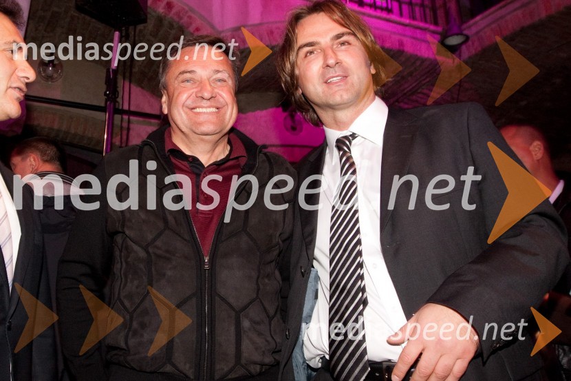 Zoran Jankovič, župan Mestne občine Ljubljana in Željko Mitrović, solastnik Pink Media GroupPink Si Sloveniji, koncert ob začetku delovanja v Sloveniji