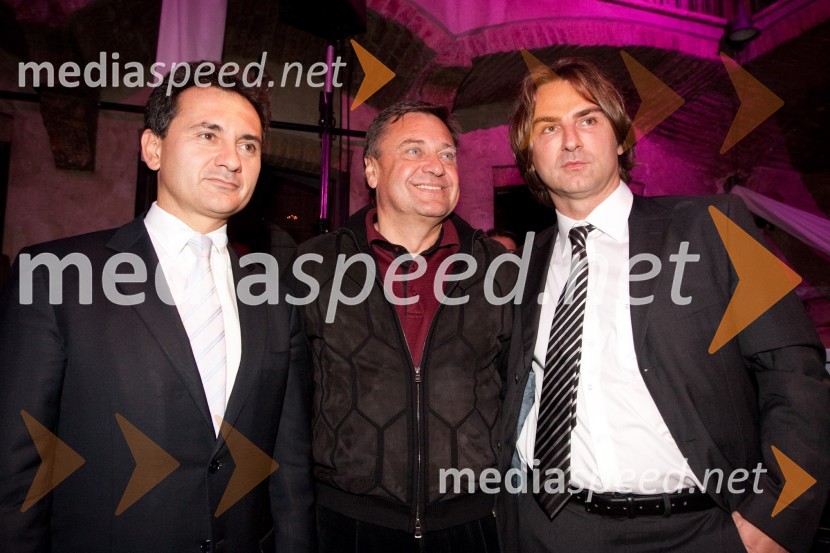 ..., Zoran Jankovič, župan Mestne občine Ljubljana in Željko Mitrović, solastnik Pink Media GroupPink Si Sloveniji, koncert ob začetku delovanja v Sloveniji
