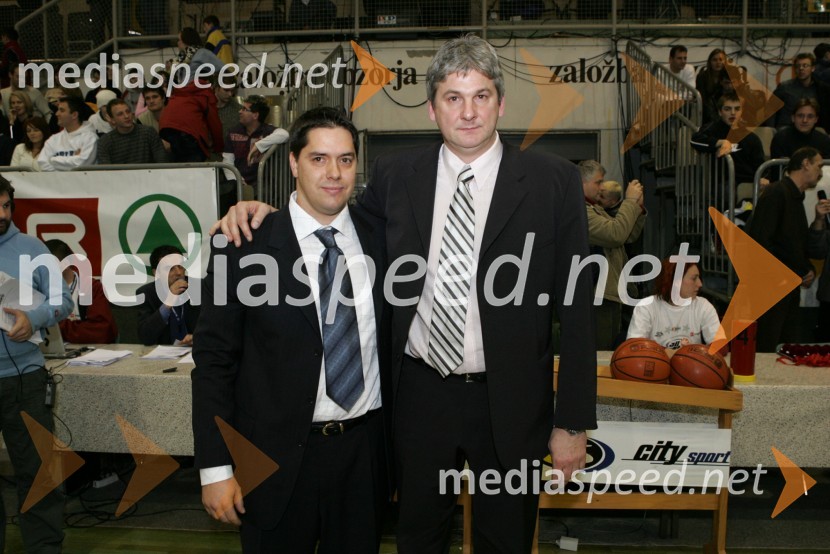 Sašo Filipovski in Aleš Pipan, košarkarska trenerjaAllstars Maribor