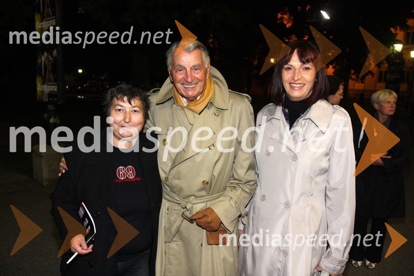 Dragica Petrovič, producentka in režiserka, Demeter Bitenc, igralec ter spremljevalka Majda PintarLa boheme, premiera opere SNG Maribor