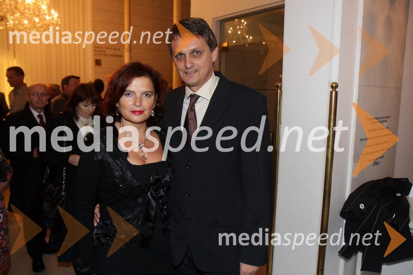 Tomaž Kancler, kandidat za župana Mestne občine Maribor in soproga RomanaLa boheme, premiera opere SNG Maribor