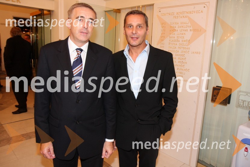 Aleš Zalar, minister za pravosodje in Danilo Rošker, direktor SNG MariborLa boheme, premiera opere SNG Maribor