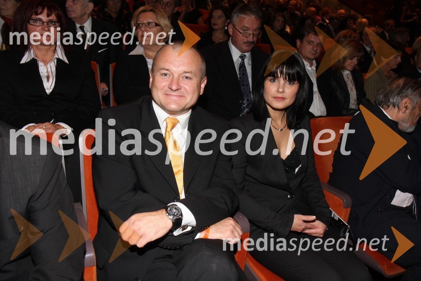 Franc Kangler, župan Mestne občine Maribor ter soproga TanjaLa boheme, premiera opere SNG Maribor