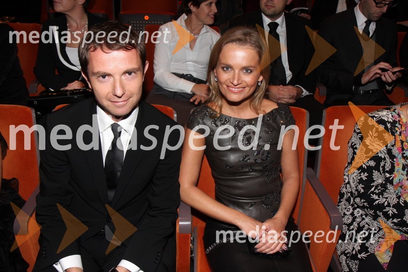 Tomaž Orešič, kandidat za župana Mestne občine Maribor in Katarina Kresal, ministrica za notranje zadeve RSLa boheme, premiera opere SNG Maribor