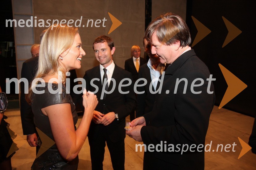 Katarina Kresal, ministrica za notranje zadeve RS in Marko Letonja, dirigentLa boheme, premiera opere SNG Maribor