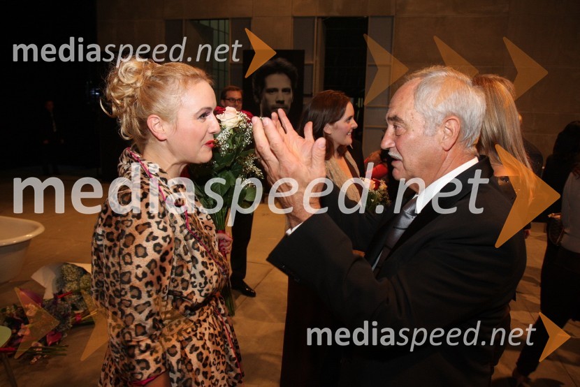 Andreja Zakonjšek Krt, sopranistka in Rudi Moge, nekdanji poslanec DZ in predsednik sveta SNG MariborLa boheme, premiera opere SNG Maribor