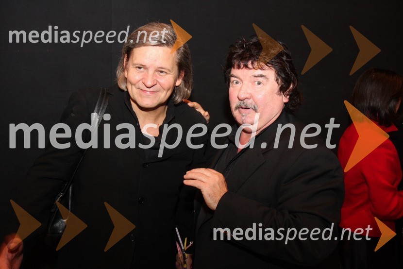 Janusz Kica, režiser in Janez Lotrič, operni pevecLa boheme, premiera opere SNG Maribor