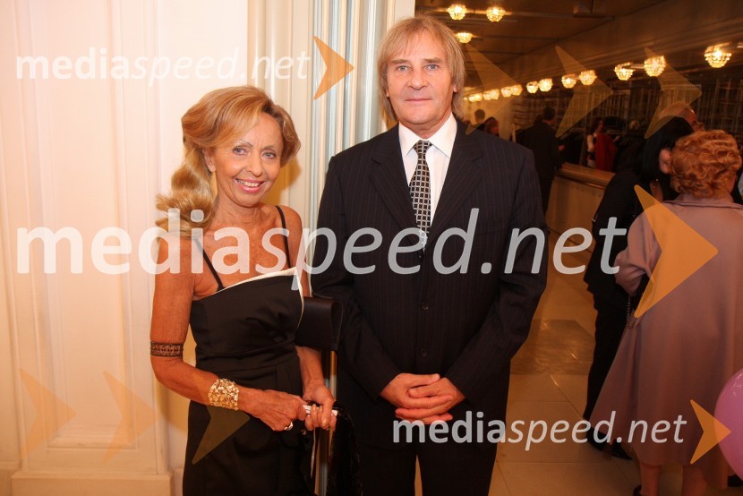 Dr. Dušan Radonjič, prorektor Univerze v Mariboru in soproga TanjaLa boheme, premiera opere SNG Maribor