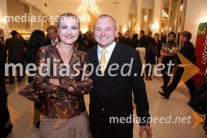 Andreja Zakonjšek Krt, sopranistka in Franc Kangler, župan Mestne občine MariborLa boheme, premiera opere SNG Maribor