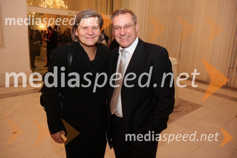 Janusz Kica, režiser in Aleš Valič, dekan AGRFTLa boheme, premiera opere SNG Maribor