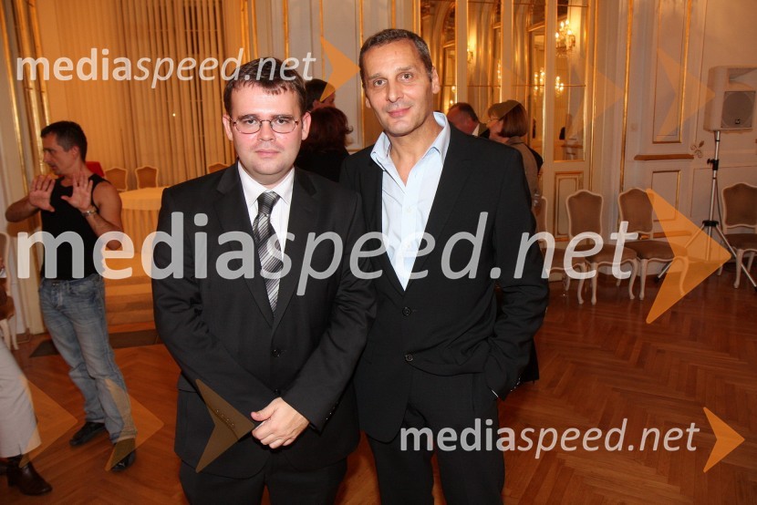 Alan Kavčič, predstavnik za odnose z javnostmi SNG Maribor in Danilo Rošker, direktor SNG MariborLa boheme, premiera opere SNG Maribor