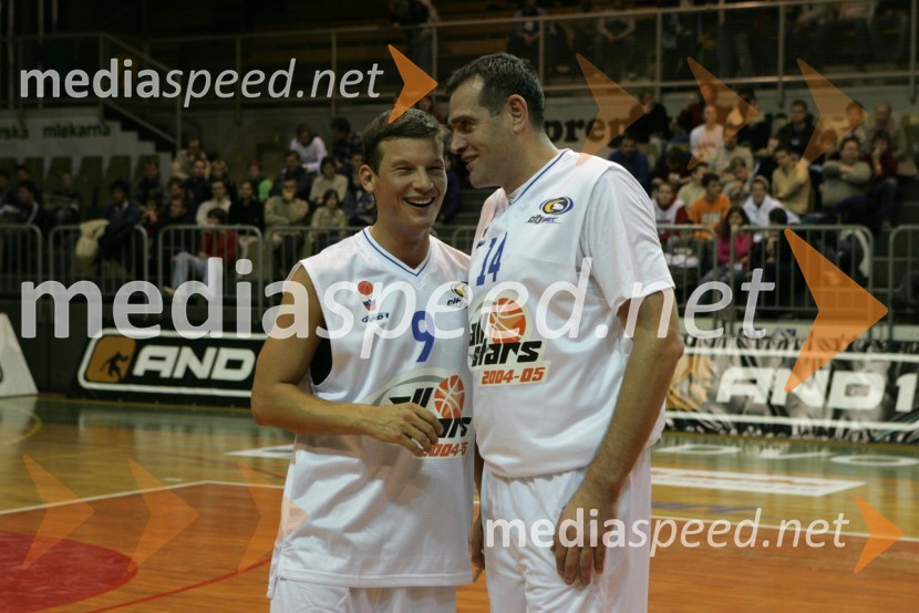 Jure Bradač, maneken ter fotomodel in Slavko Kotnik, nekdanji košarkarAllstars Maribor