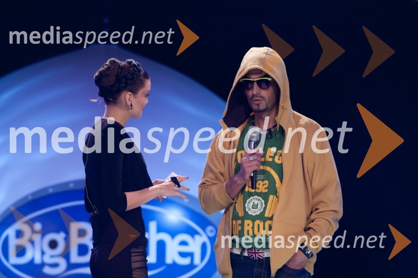 Nina Osenar, voditeljica oddaje in Gena Zeneli, koreografBig brother slavnih 2010