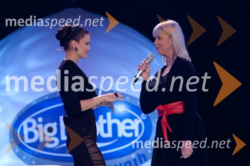 Nina Osenar, voditeljica oddaje in Nana ZeneliBig brother slavnih 2010